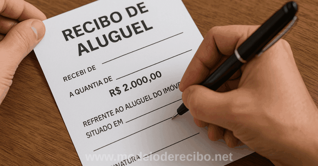 Modelo de Recibo Simples Preenchido para Pessoa Física